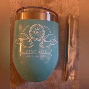 Vintage Limited Edition 1961 Blue Tumbler and Shot Glass